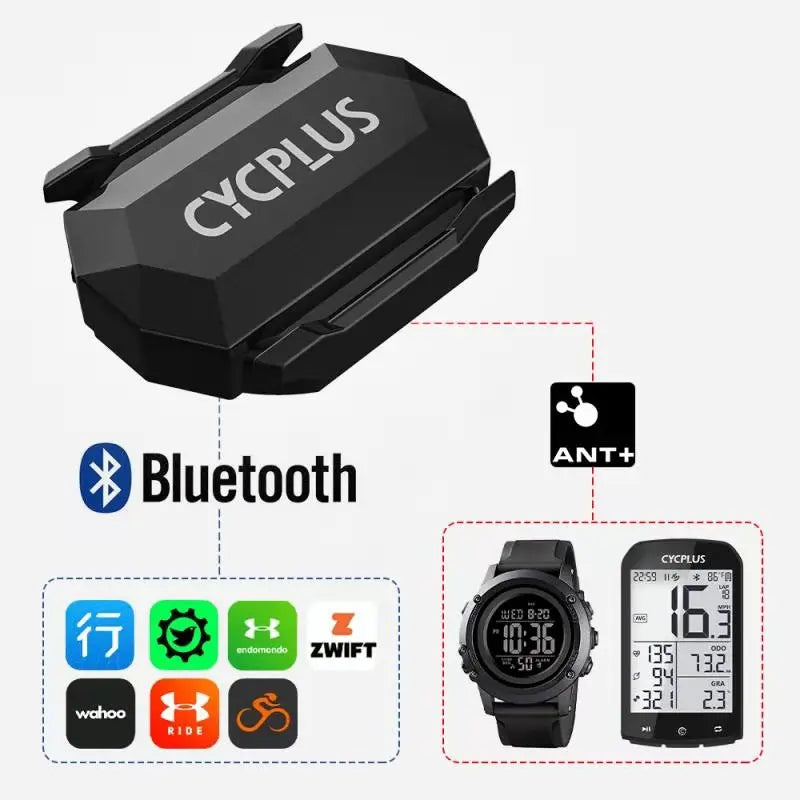 CYCPLUS Dual Sensor Bike Computer — ANT+ Bluetooth, Waterproof