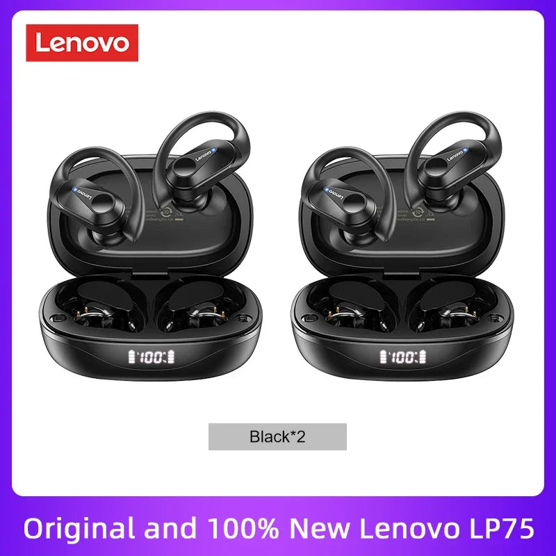 Lenovo LP75 TWS Bluetooth Earphones — V5.3 Noise Reduction
