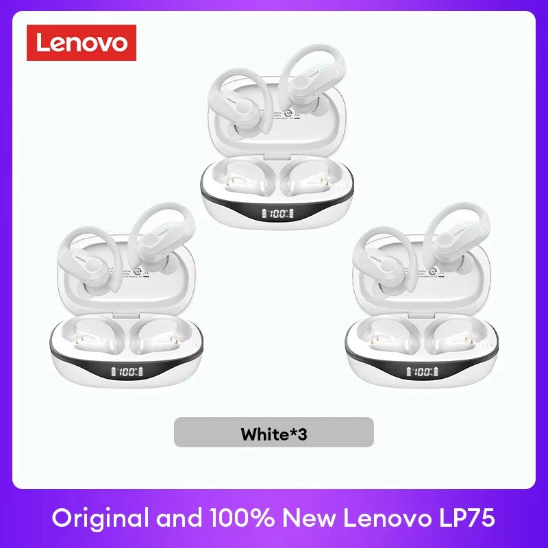 Lenovo LP75 TWS Bluetooth Earphones — V5.3 Noise Reduction