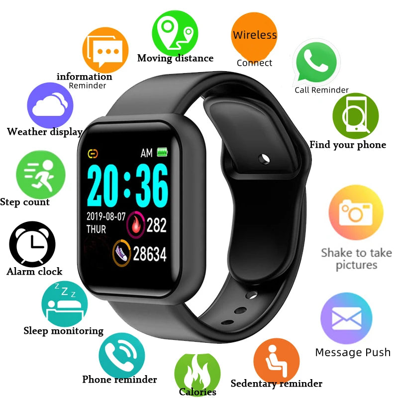 D13 Smart Watch — Fitness Tracker with Sleep Monitor & Bluetooth