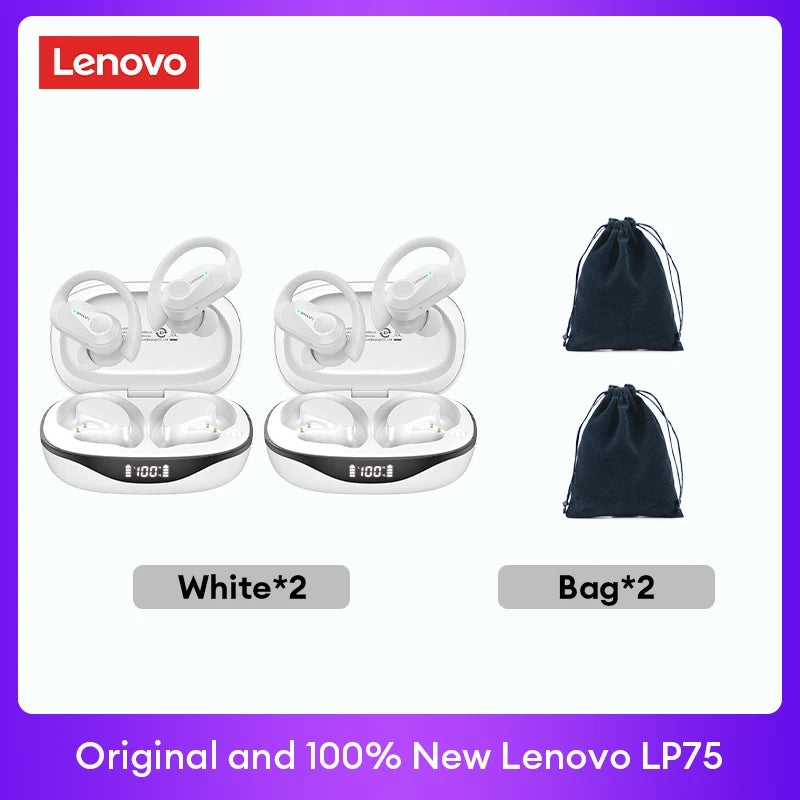 Lenovo LP75 TWS Bluetooth Earphones — V5.3 Noise Reduction