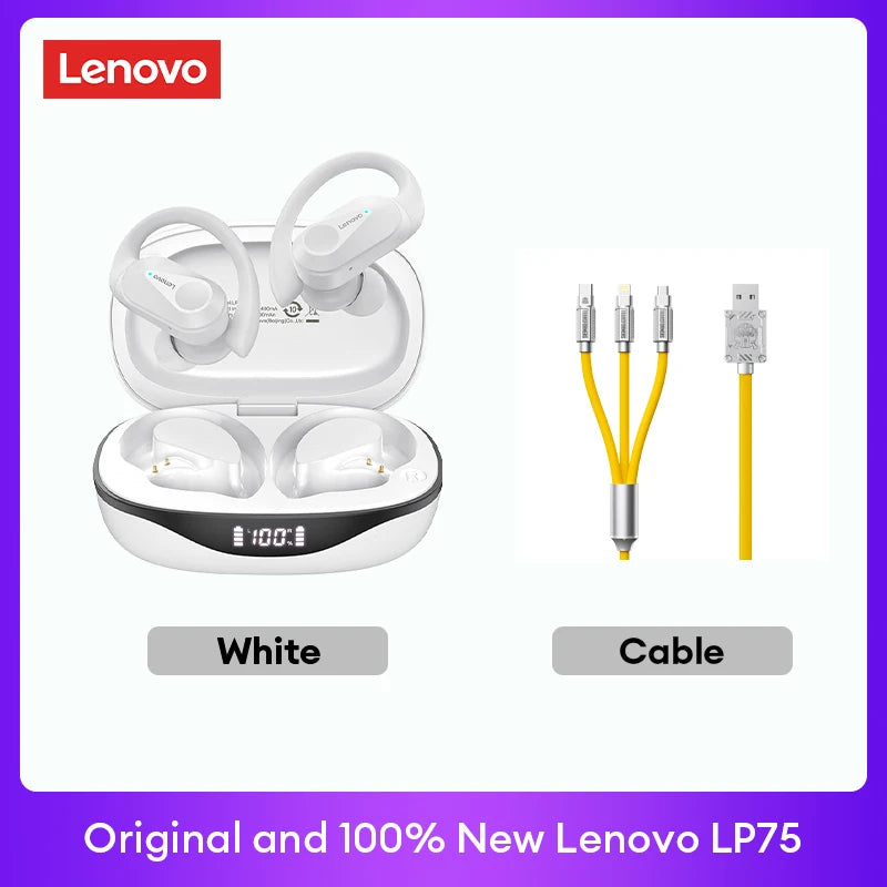 Lenovo LP75 TWS Bluetooth Earphones — V5.3 Noise Reduction