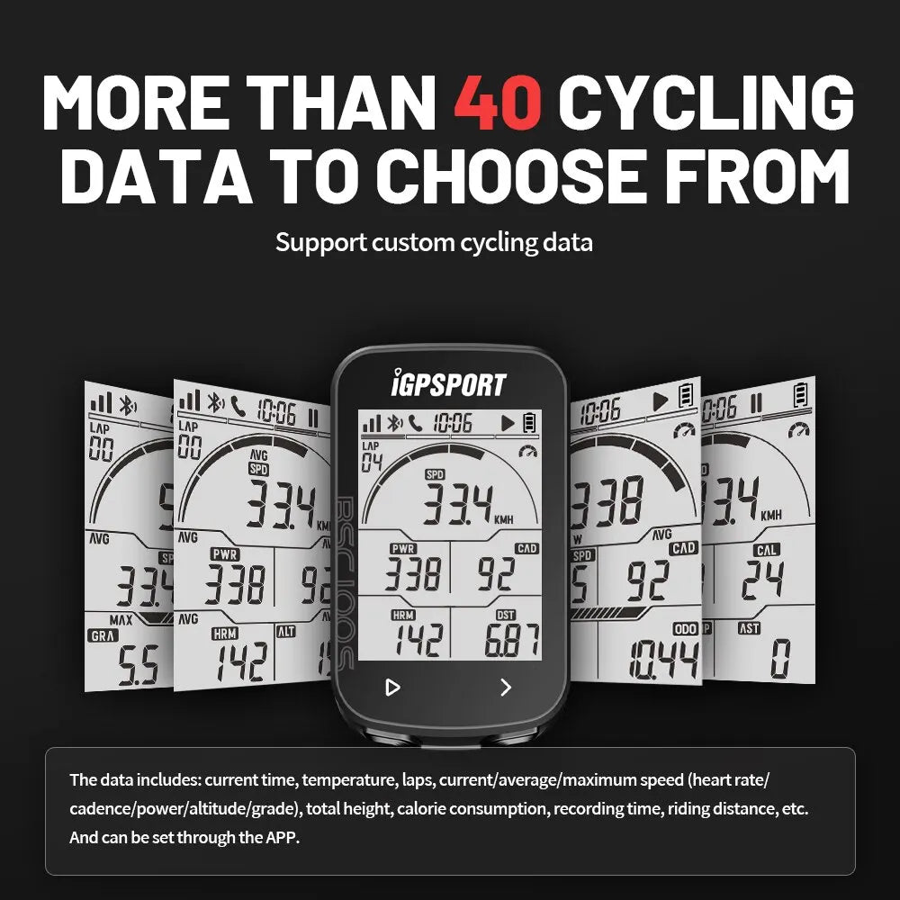 IGPSPORT BSC100S GPS Bike Computer & Wireless Speedometer