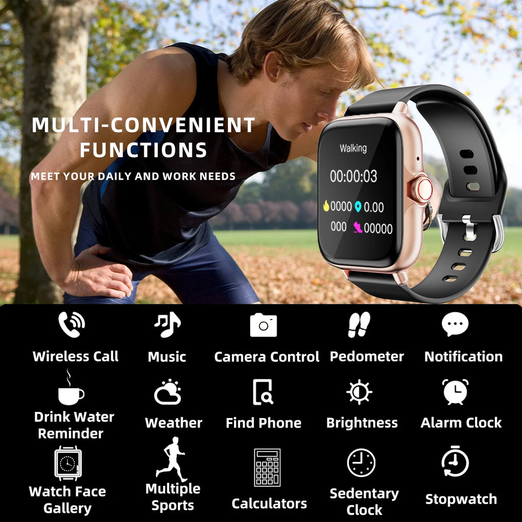 1.83" Waterproof Smart Watch — Calls, Sleep & Fitness Tracking