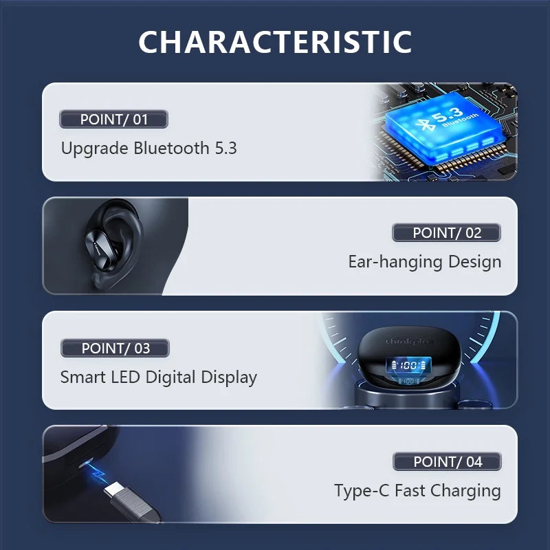 Lenovo LP75 TWS Bluetooth Earphones — V5.3 Noise Reduction