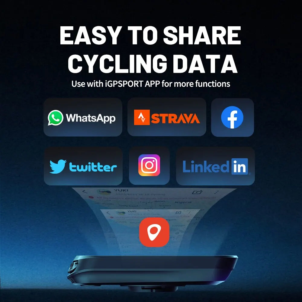 IGPSPORT BSC100S GPS Bike Computer & Wireless Speedometer
