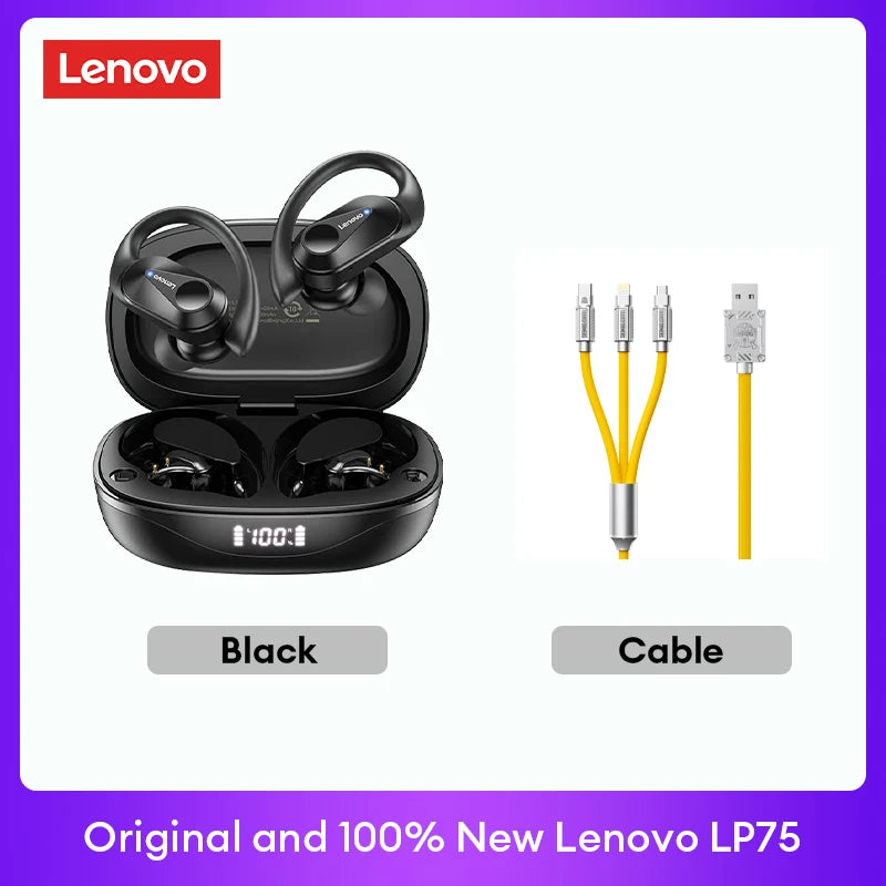 Lenovo LP75 TWS Bluetooth Earphones — V5.3 Noise Reduction