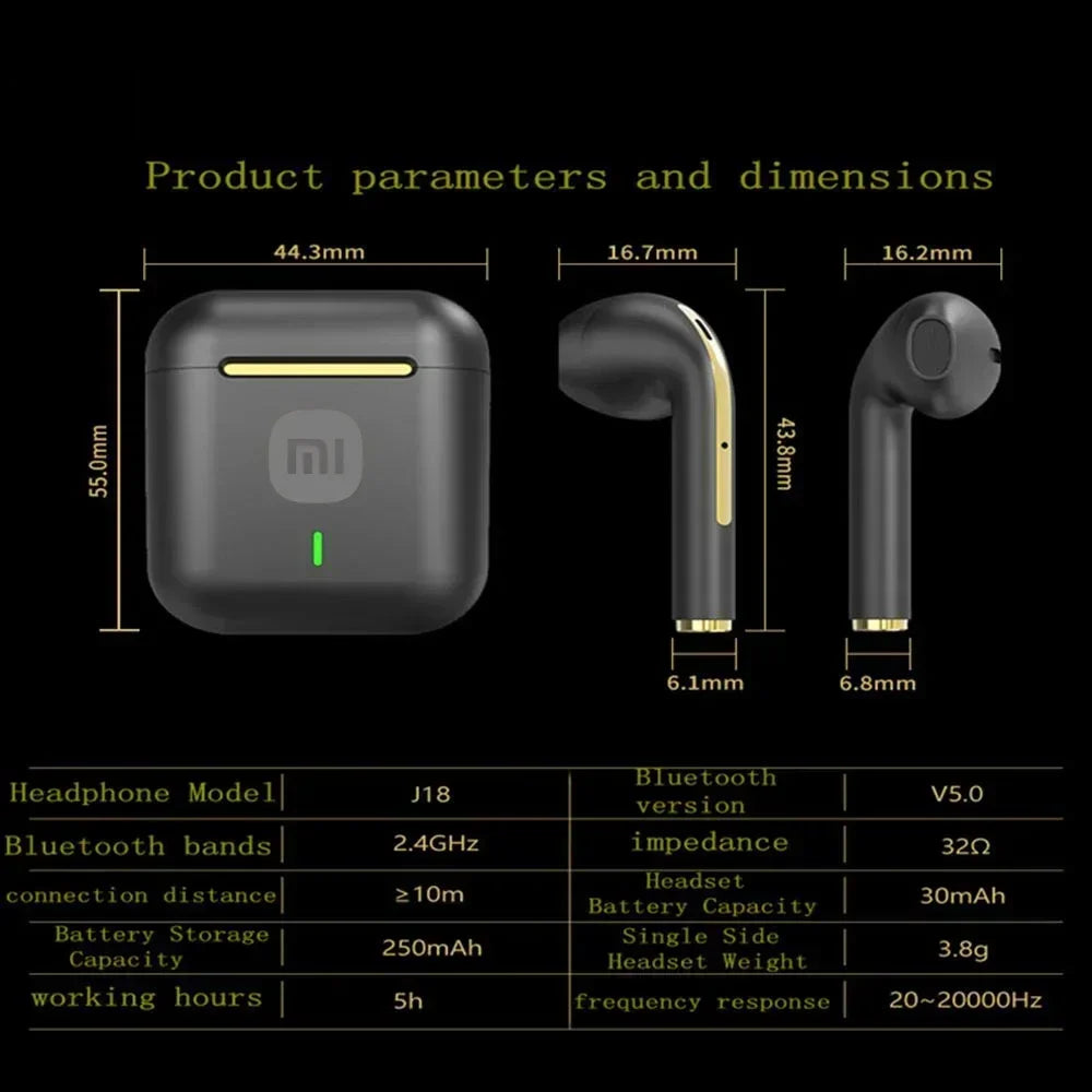 XIAOMI J18 Wireless Earbuds — Noise Cancelling, Waterproof