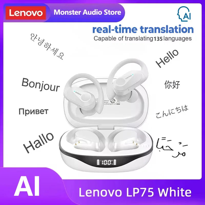 Lenovo LP75 TWS Bluetooth Earphones — V5.3 Noise Reduction
