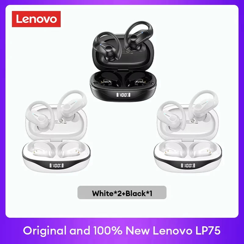 Lenovo LP75 TWS Bluetooth Earphones — V5.3 Noise Reduction