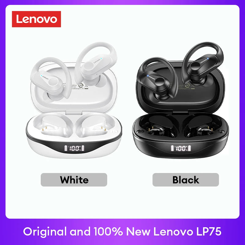 Lenovo LP75 TWS Bluetooth Earphones — V5.3 Noise Reduction