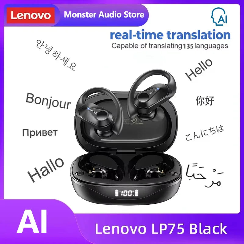 Lenovo LP75 TWS Bluetooth Earphones — V5.3 Noise Reduction