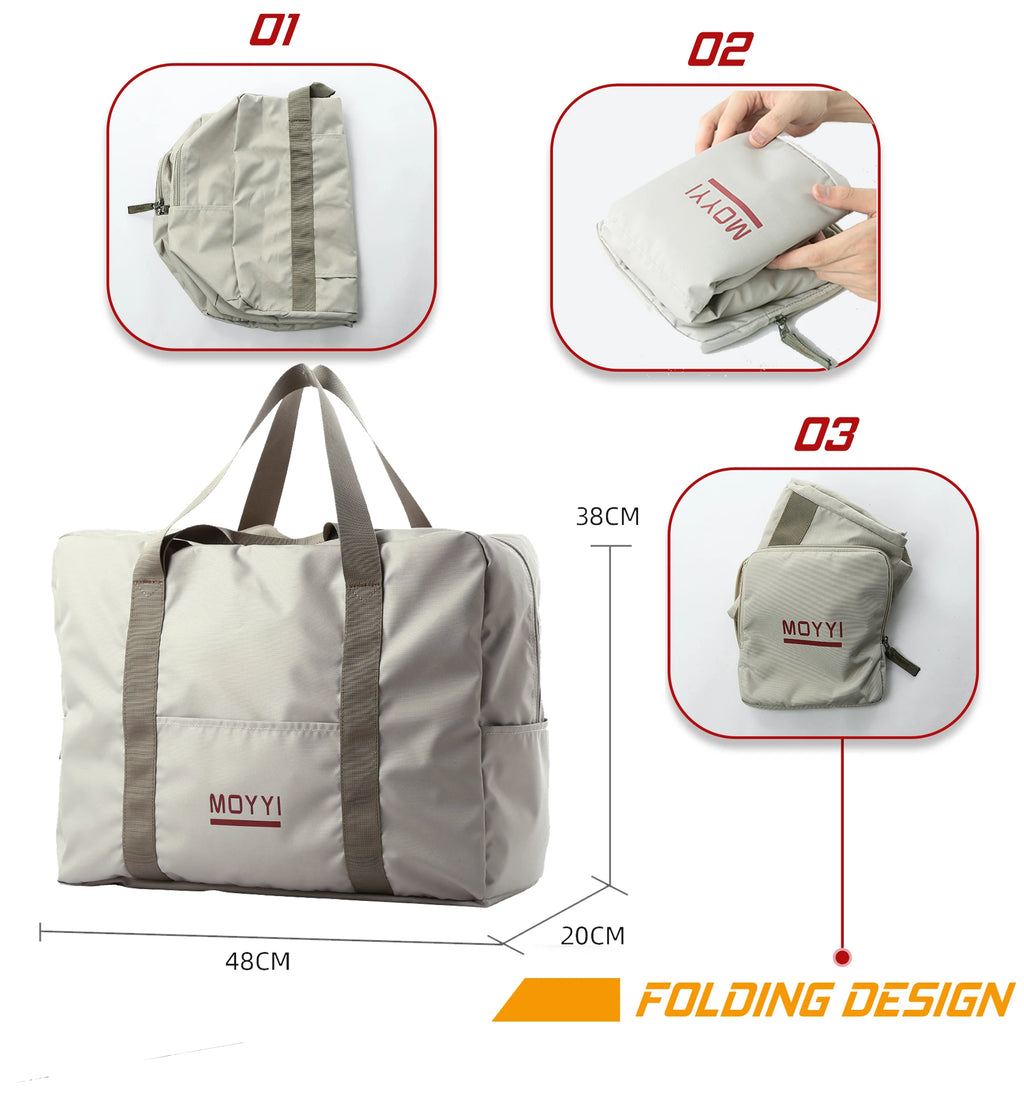 Oxford Foldable Travel Duffel Bag for Men 37L Waterproof Sports Tote Gym Shoulder Weekender Overnight Bags Large Capacity