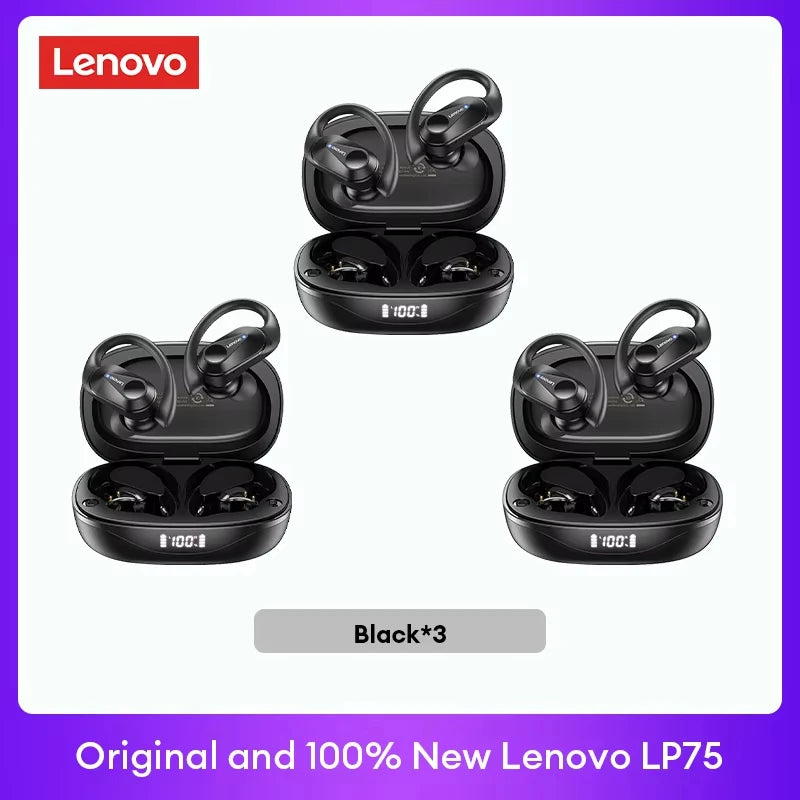 Lenovo LP75 TWS Bluetooth Earphones — V5.3 Noise Reduction