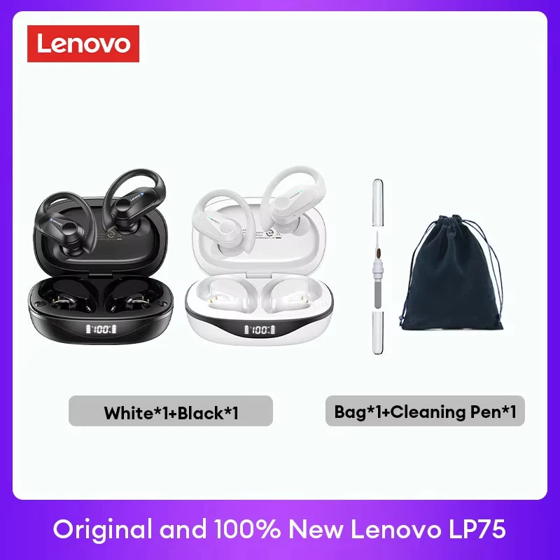 Lenovo LP75 TWS Bluetooth Earphones — V5.3 Noise Reduction