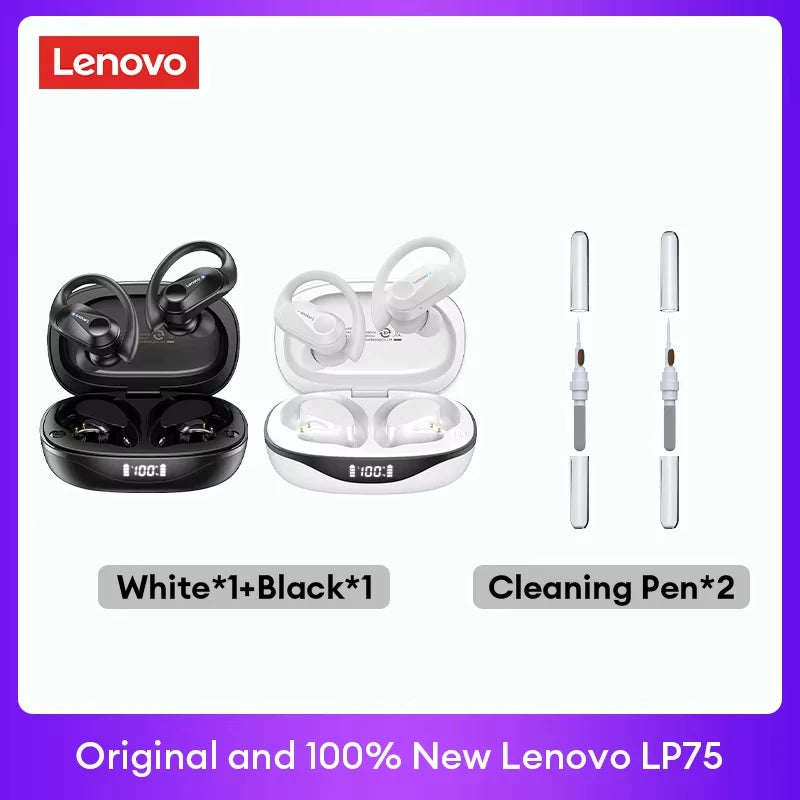Lenovo LP75 TWS Bluetooth Earphones — V5.3 Noise Reduction
