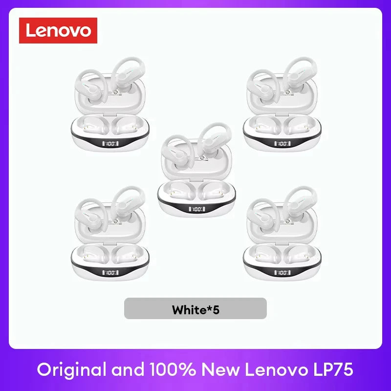 Lenovo LP75 TWS Bluetooth Earphones — V5.3 Noise Reduction